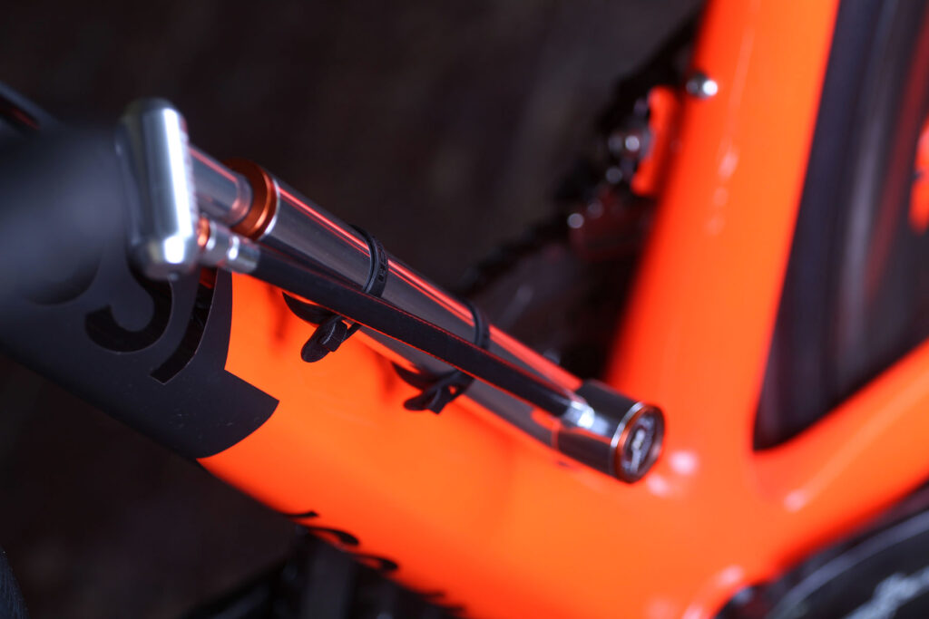 Unich Mini Floor Pump – on bike.jpg