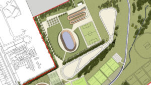 Middlesbrough outdoor velodrome aerial plan (source British Cycling)