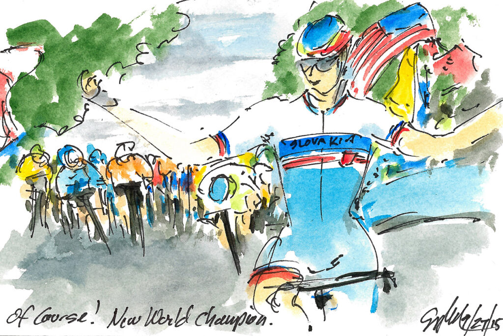 Art of Cycling by Greig Leach – Richmond 2015 UCI Road World Championships – Of Course.jpg