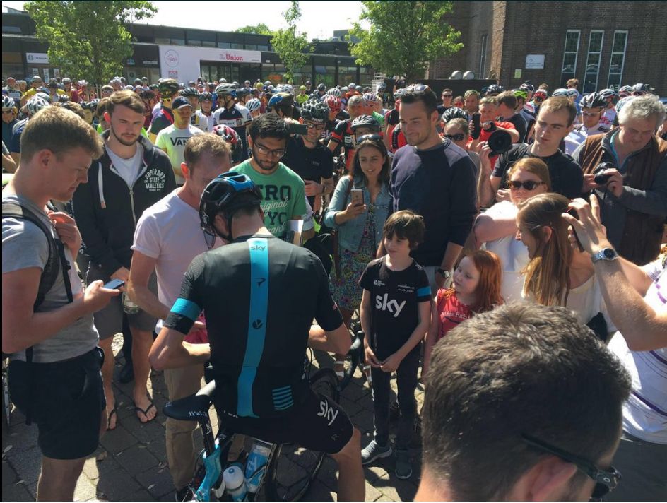 Chris Froome Southampton ride (image by Team Sky)