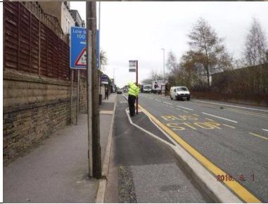 Leeds Bradford CC bus stop Credit Ken Spence