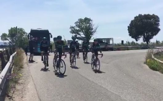 Team Sky Giro 2016 rest day 1 ride (source Twitter).JPG