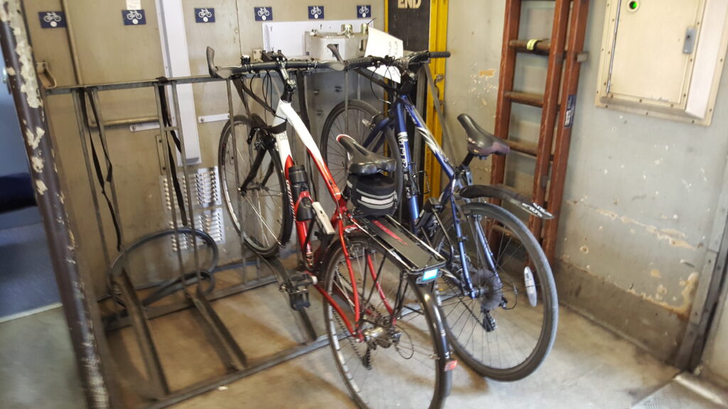Bikes on GWR train (copyright Laura Laker)