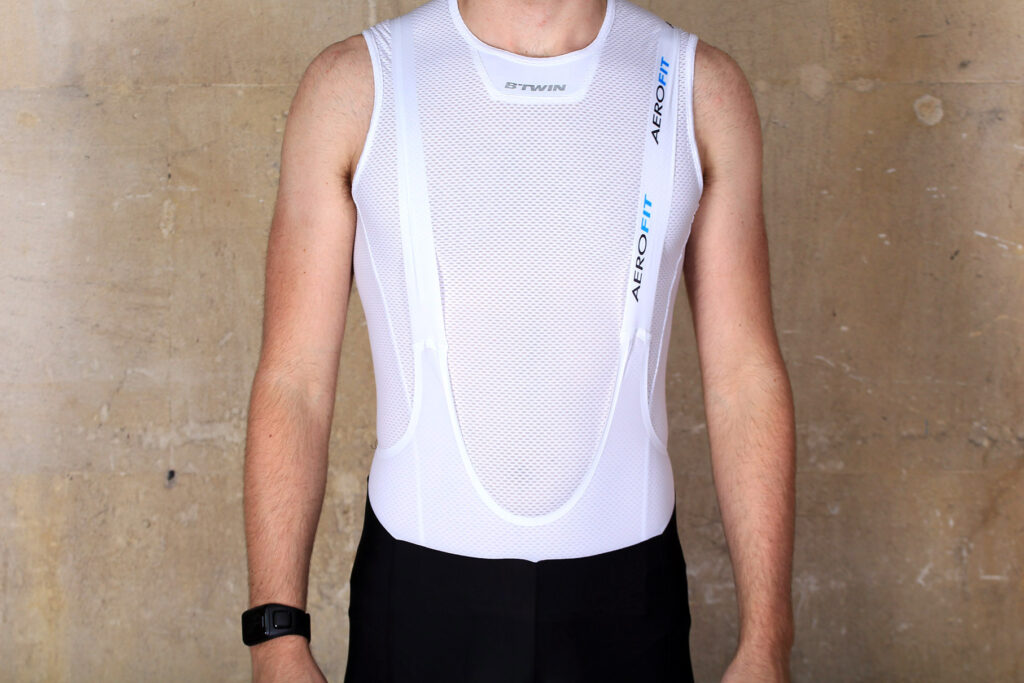 BTwin Aerofit Cycling Bib Shorts – straps front.jpg