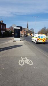 Sheffield bike lane billboard (image credit: Matt Turner)