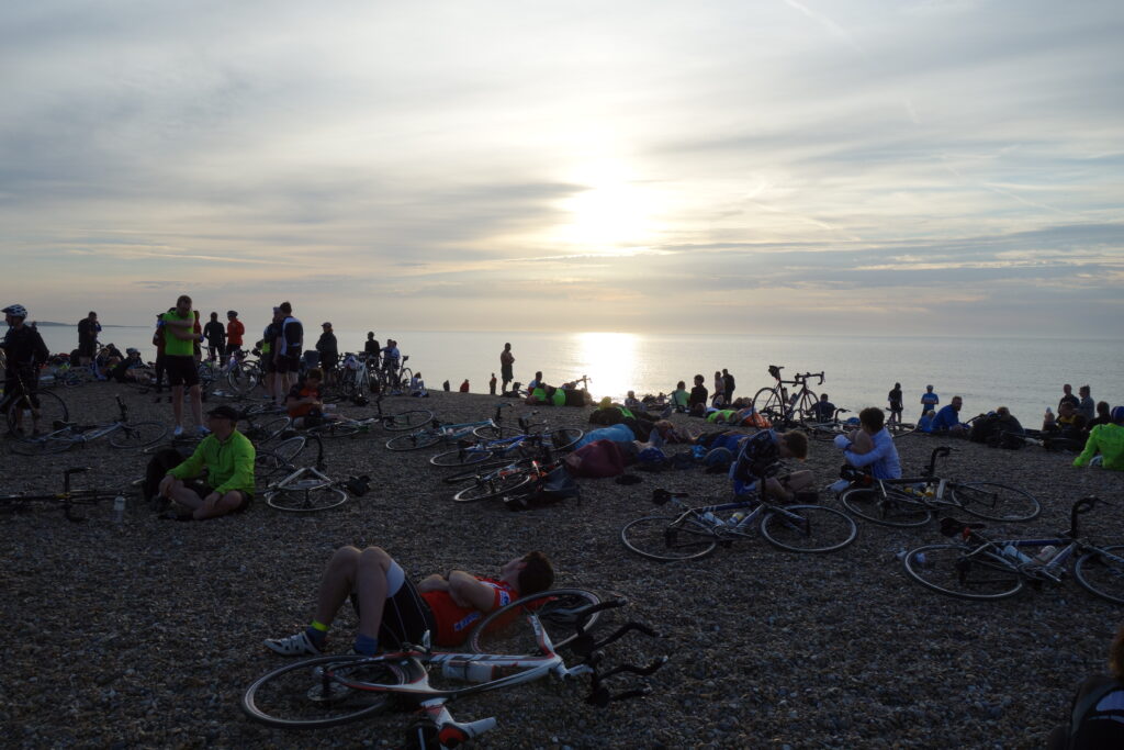 Dunwich Dynamo bikes on beach