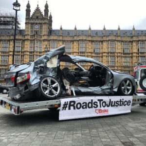 Joseph Brown-Lartey, whose car is pictured, was killed when a driver jumped a red light at 80mph (image by Brake).jpg