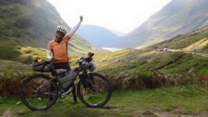 Markus Stitz in Glencoe near end of his round the world ride (source Markus Stitz on Facebook).jpg