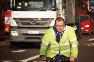 Cyclist and lorry (copyright Simon MacMichael) (1).jpg