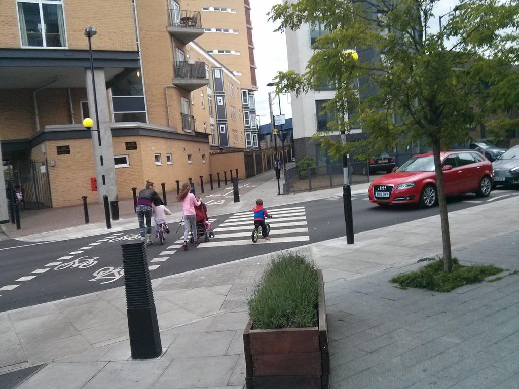 Hackney bike and pedestrian crossing. pic by Laura Laker