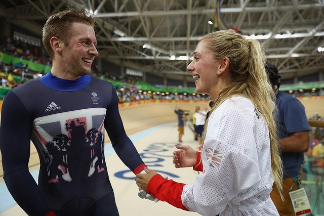 Jason Kenny and Laura Trott at Rio 2016 (picture Bryn Lennon, Getty, via Britishcycling.org_.uk).jpg