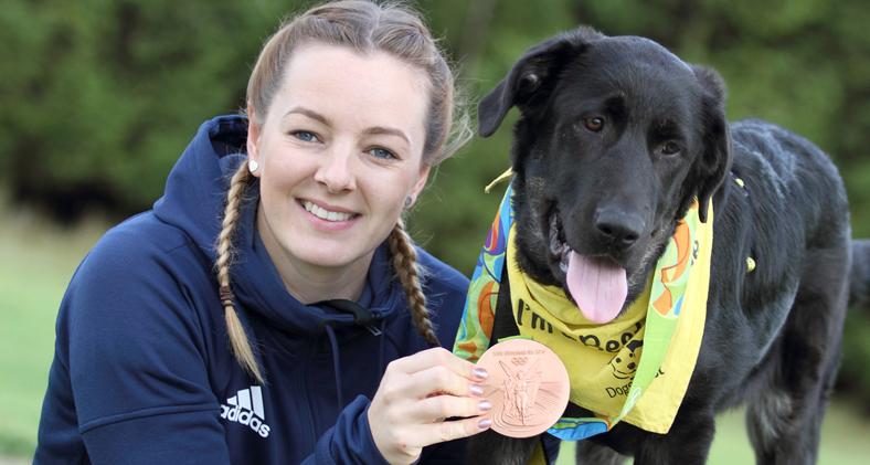 Katy Marchant with Katy the dog (picture credit Dogs Trust).jpg