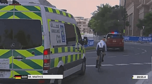 Ambulance and Marco Mathis at Road World Championships.PNG