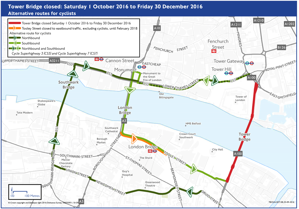 Tower Bridge alternative routes for cyclists.png