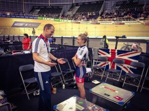 Iain Dyer with Eleanor Dickinson (British Cycling).jpg