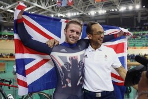 Justin Grace with Jason Kenny (British Cycling).jpg