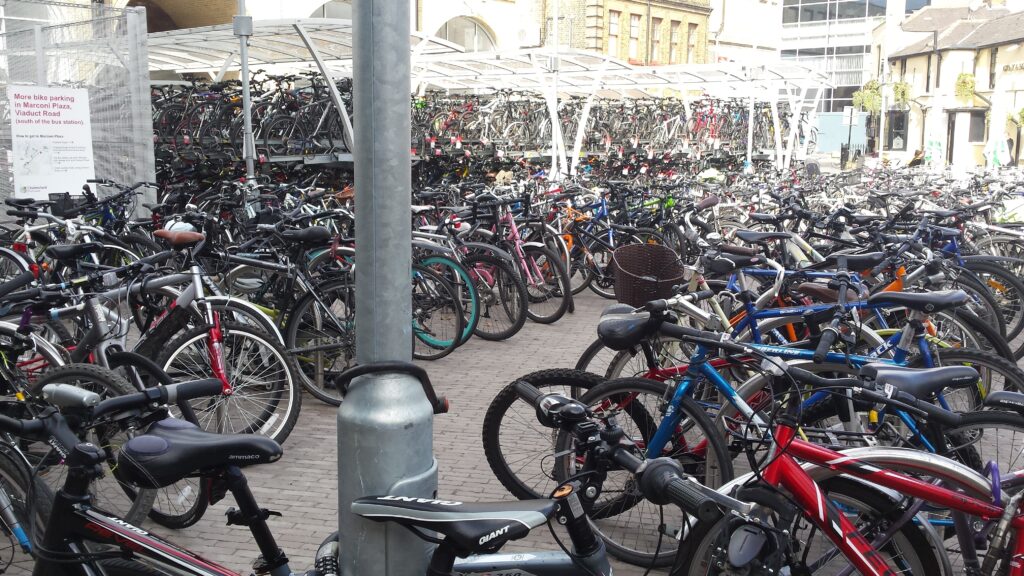 Chelmsford bike parking – image courtesy of Juliette Maxam (Abellio Greater Anglia)