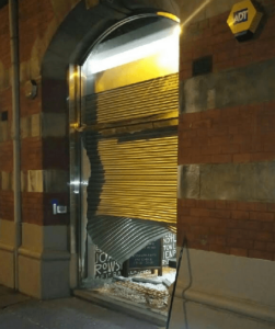 Cyclefit Manchester ram raid damage (courtesy Cyclefit).PNG