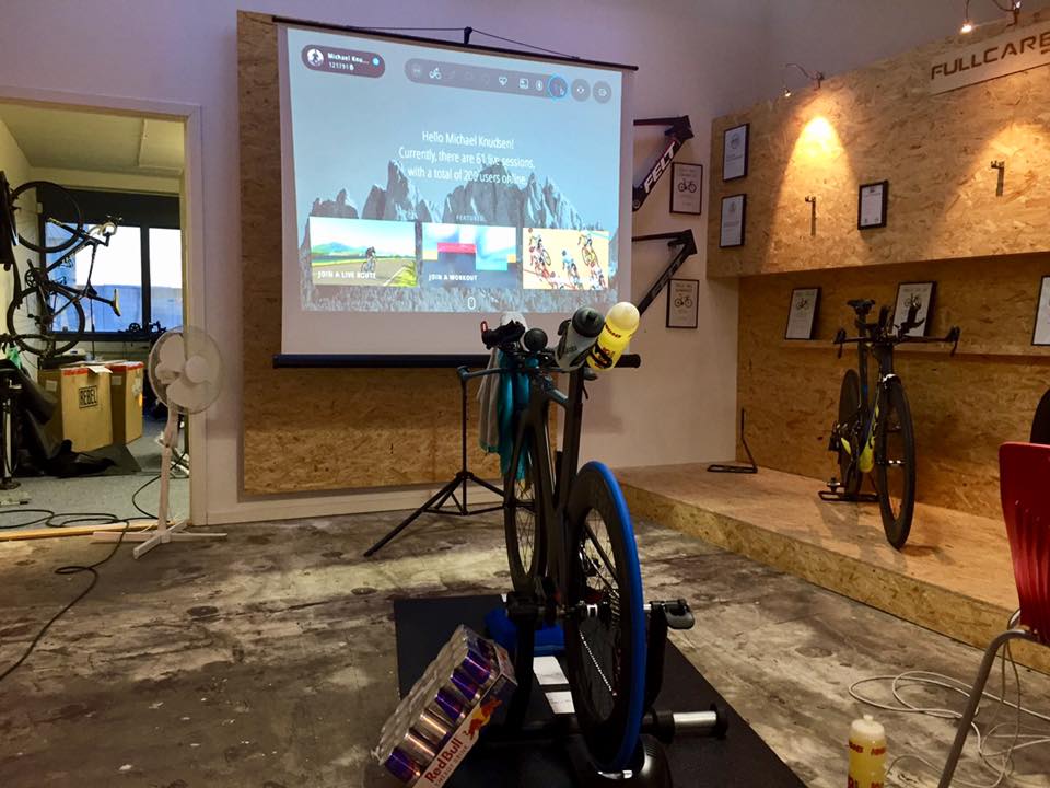 Michael Knudsen’s Bkool set up for his Seven Summits challenge (source Facebook).jpg
