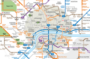 London Cycle Lane Map (credit Route Plain Roll, London Cycling Network).PNG