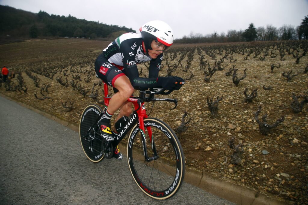 Ben Swift at 2017 Tirreno-Adriatico ITT (picture UAE Team Emirates).jpg