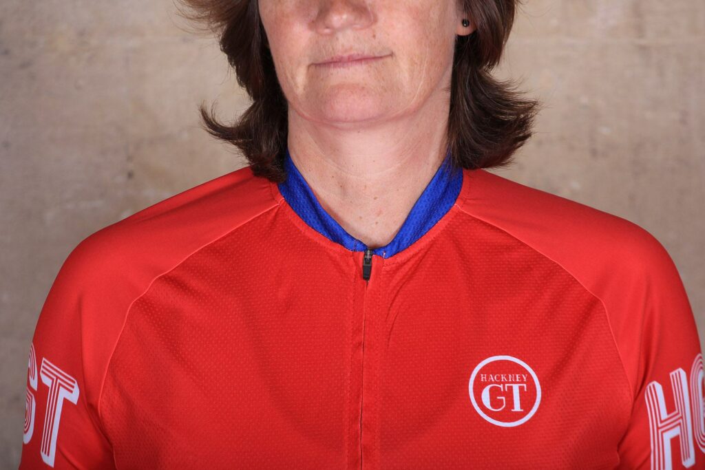Hackney GT Womens Trackster Red Short Sleeve Jersey – collar and chest.jpg