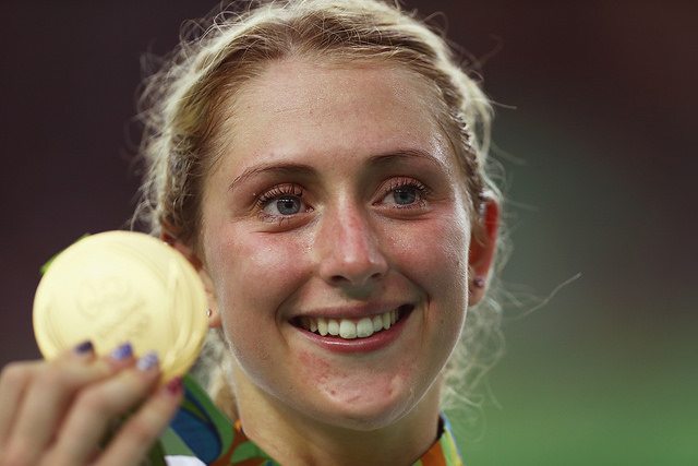 Laura Kenny with Rio Omnium gold (Photo by Bryn Lennon, Getty Images via Britishcycling.org_.uk).jpg
