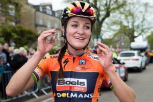 Lizzie Deignan after winning 2017 Asda Women’s Tour de Yorkshire (picture SWPix.xom).jpg