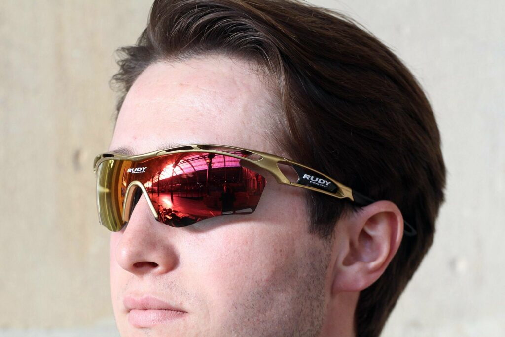 Rudy Project Tralyx Gold Velvet Rp Optics Multilaser Orange Sunglasses – worn.jpg