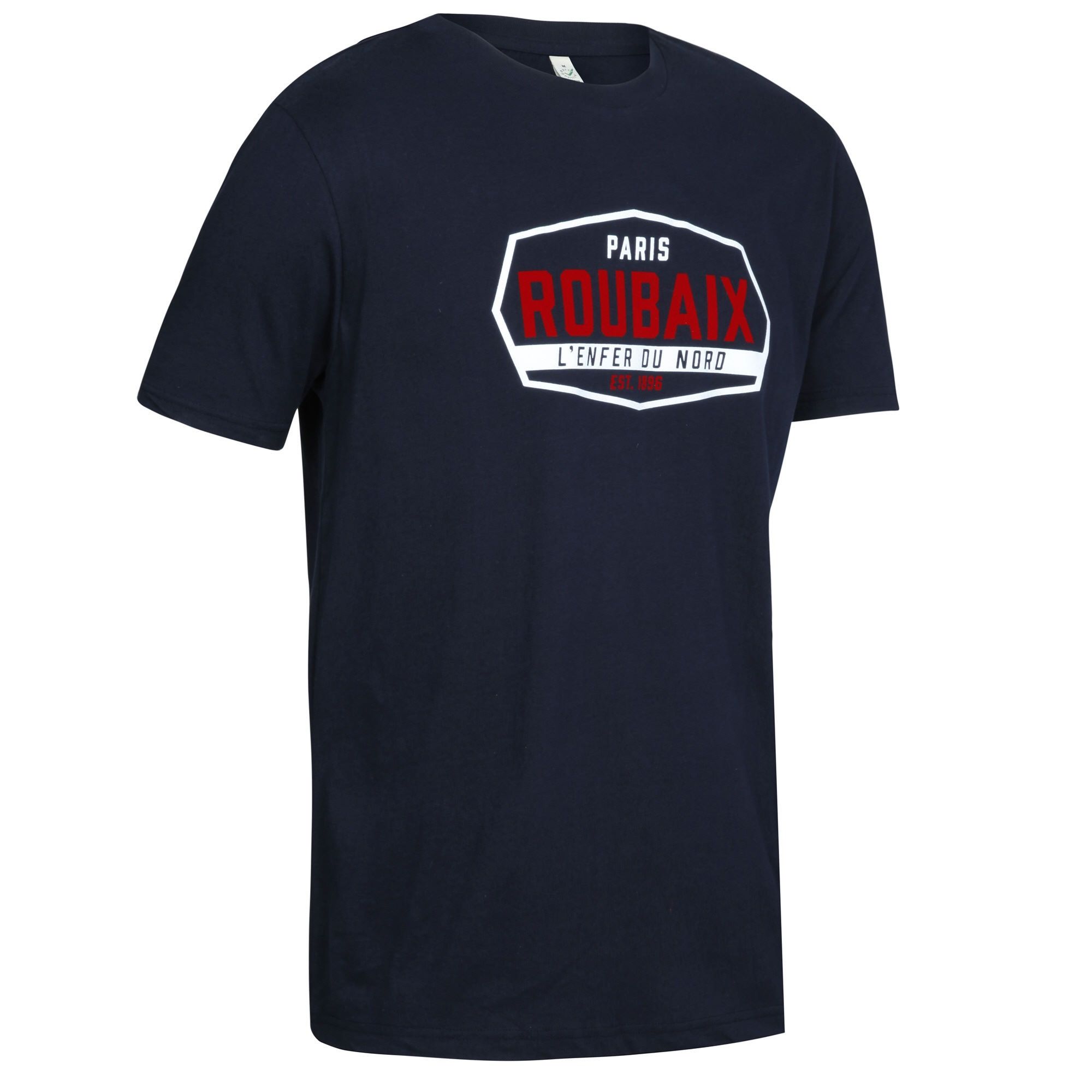 Velolove-Paris-Roubaix-Organic-T-Shirt-T-shirts-Navy-White-Red-TM-ROUBAIX-NAVY-Small-3 (1)