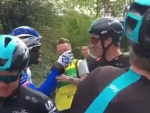 Argument between Gianni Moscon and Kevin Reza (via Twitter).jpg