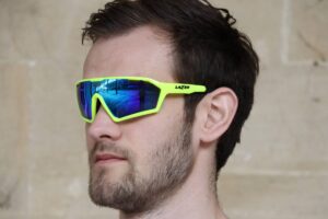 Lazer Walter Gloss Flash Yellow 3-lens glasses - worn.jpg