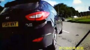 Driver pulls out on cyclist in Derbyshire (source lukesmith12 on Twitter).JPG