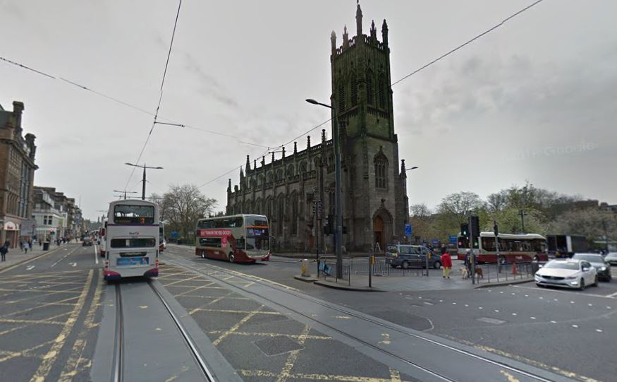 Edinburgh, junction of Princes Street and Lothian Road (GoogleStreetView).JPG