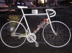 Eilidh Cairns ghost bike (photo cropped, picture credit Tamara von Werthern).JPG