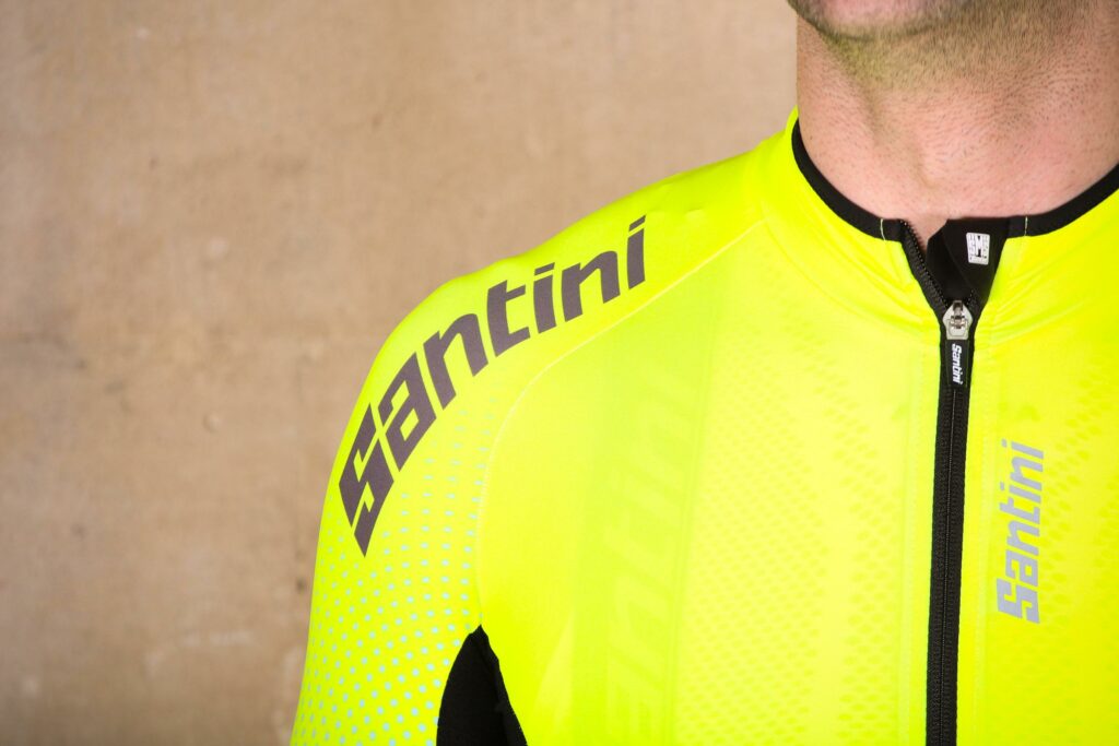 Santini Photon 3.0 jersey with 3-4 Sleeves – shoulder.jpg