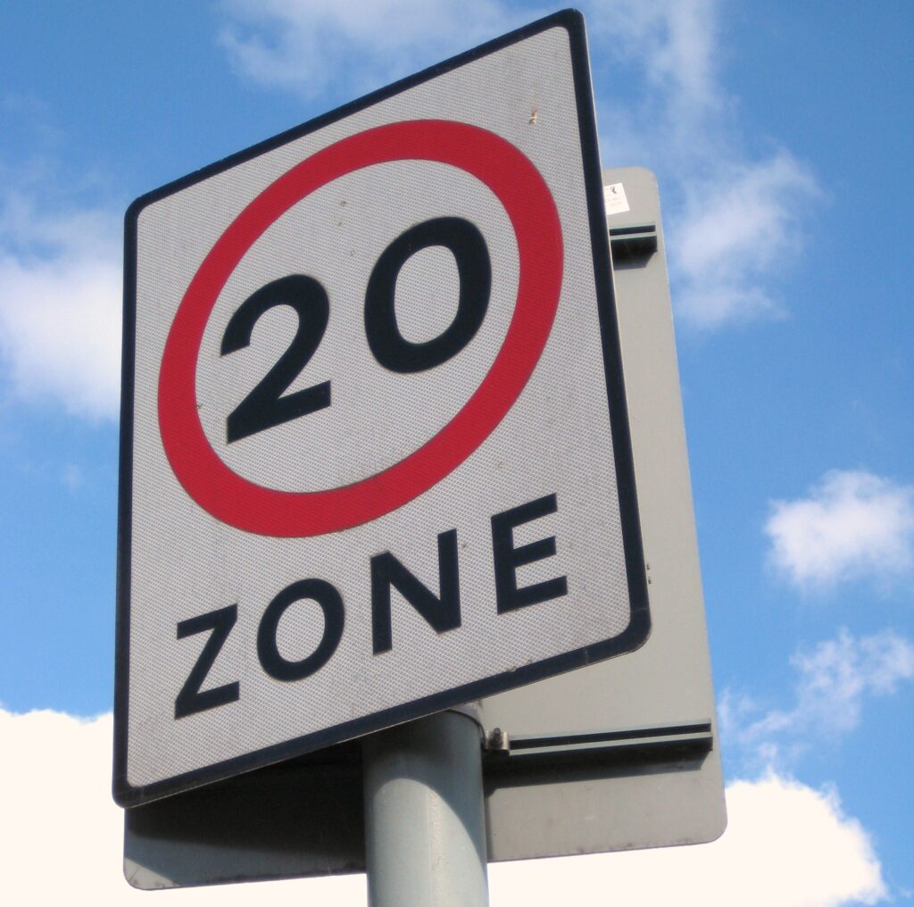 20mph sign (CC licensed by EdinburghGreens via Flickr)