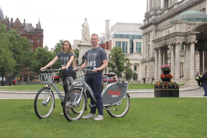 Charlotte (Designer) and Fearghal (Smart Cities Project Lead) of See.Sense with Coca-Cola Zero Belfast Bikes.jpg