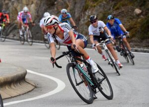 Lizzie Deignan (then Armitstead) in the 2014 World Championship road race (copyright Britishcycling.org_.uk).JPG