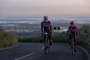 Tom Pughe-Morgan and Lukas Nerurkar on Ditchling Beacon (picture courtesy Proper Cycling and Coffee).jpg