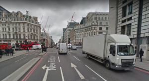 Junction of New Bridge Street and Ludgate Circus (looking north via Google Street View).PNG