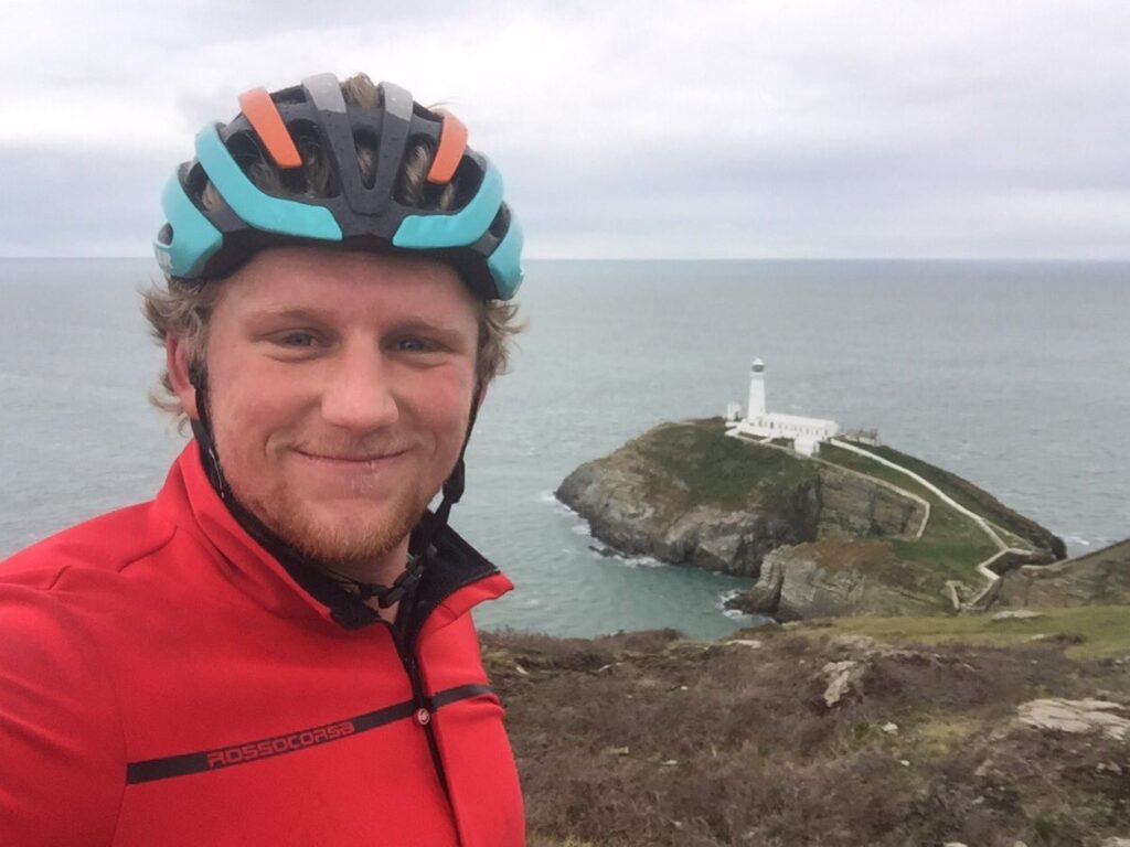 Sam Hayes at South Stack lighthouse (via Twitter).jpeg