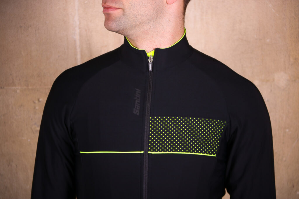 Santini Vega 2.0 Aquazero Long Sleeve Thermofleece Jersey – chest.jpg
