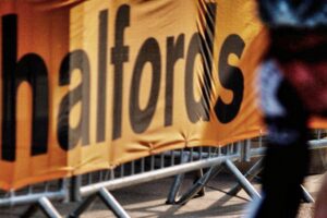 Halfords barrier logo 3×2 (copyright Simon MacMichael)