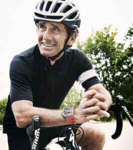 Alain Prost and his cycling watch (Richard Mille).jpg