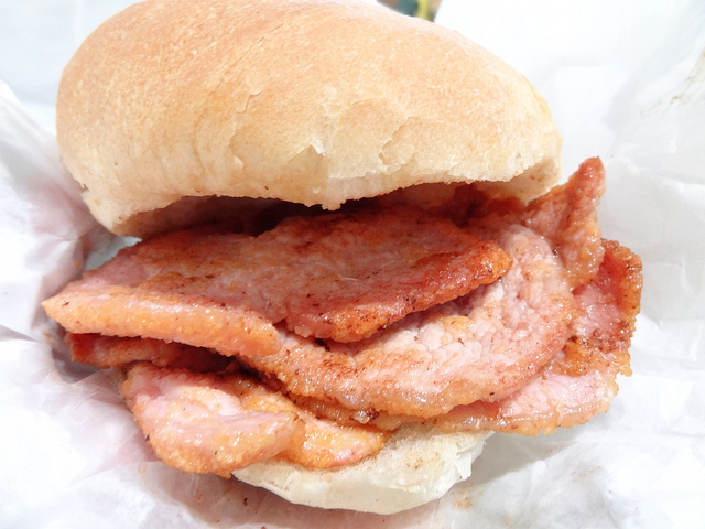 Bacon sandwich (licensed CC BY 2.0 by Ross Bruniges on Flickr).jpg