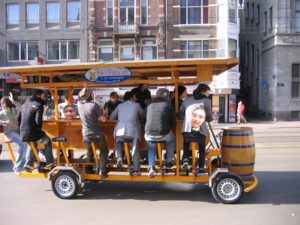 Beer bike (CC licensed by arielleps via Flickr).jpg
