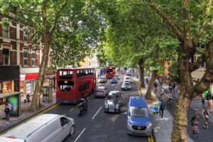 Cycle Superhighway 9 in Chiswick