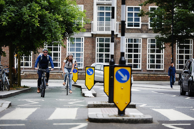 Segregated cycle lane in London (copyright Britishcycling.org_uk).jpg