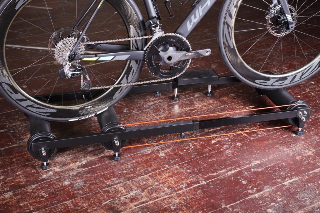Riva Sport Adjustable Bicycle Roller Trainers – with bike.jpg